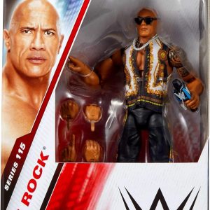 Mattel WWE Elite Action Figure & Accessories, Series #115 6-inch Collectible The Rock Figure