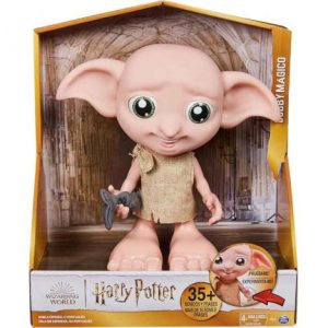 Harry Potter, Interactive Magical Dobby Elf Doll with Sock, over 30 Sounds & Phrases, 8.5-inch