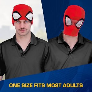 Marvel Spider-Man Miles Morales Roll Down Cuff Beanie Hat Knitted Winter Skull Cap