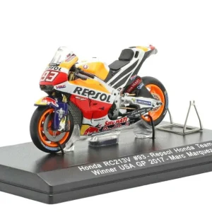 Spark - Honda RC213V Team Honda Repsol #93 Winner USA Moto GP Marc Marquez 2017 World Champion, escala 1:43